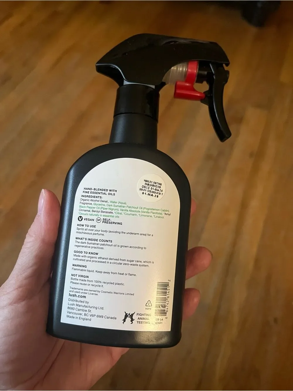 LUSH Lord of Misrule Body Spray — 6.7 oz BRAND NEW